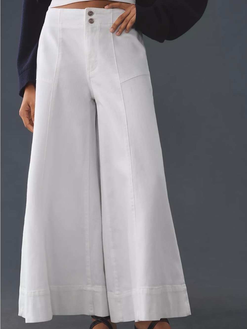Pilcro Corset High-Rise Crop Culotte Jeans Sz 25